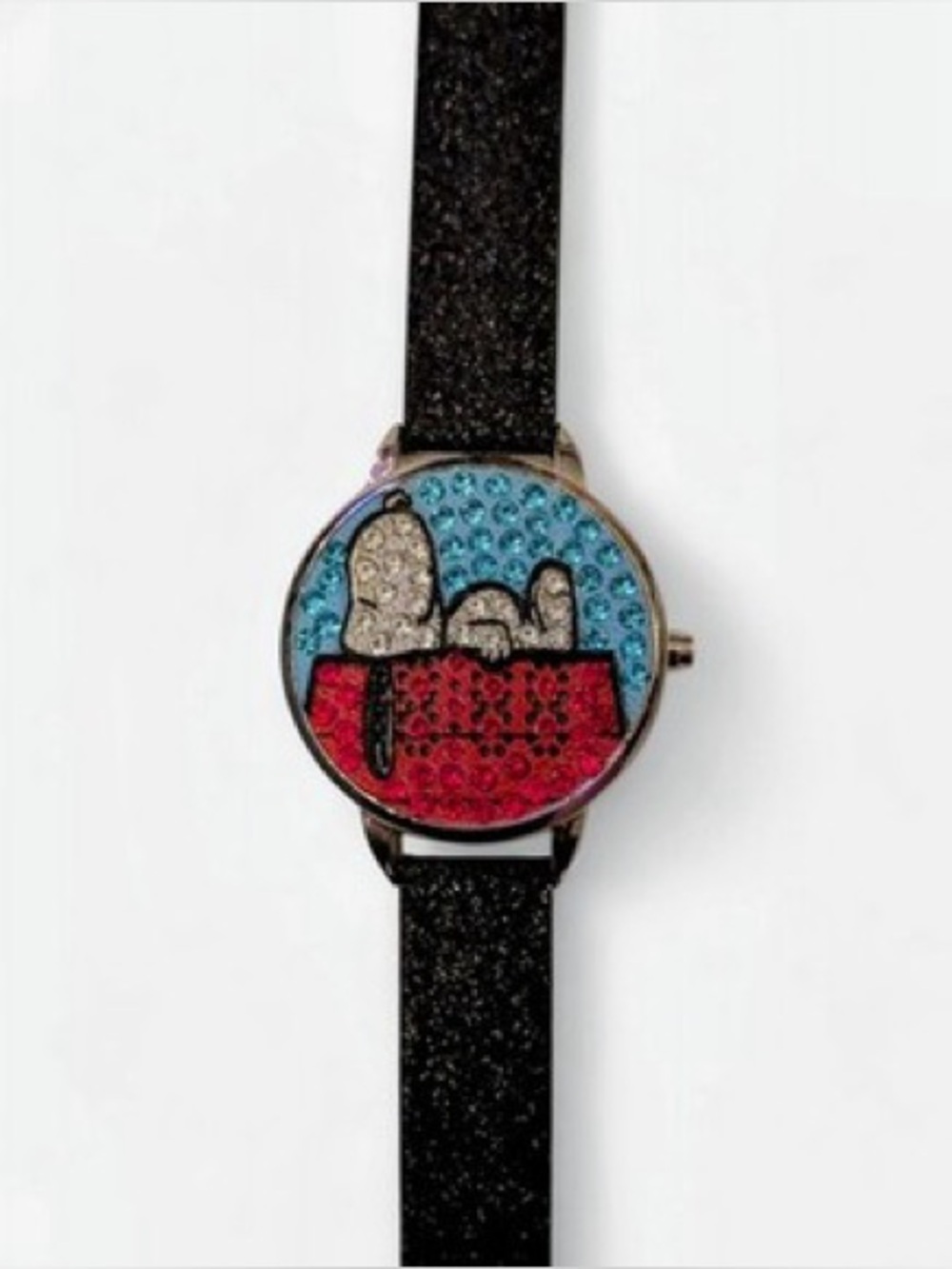 0141: Peanuts Snoopy LED Watch Rhinestone Red White Blue Face